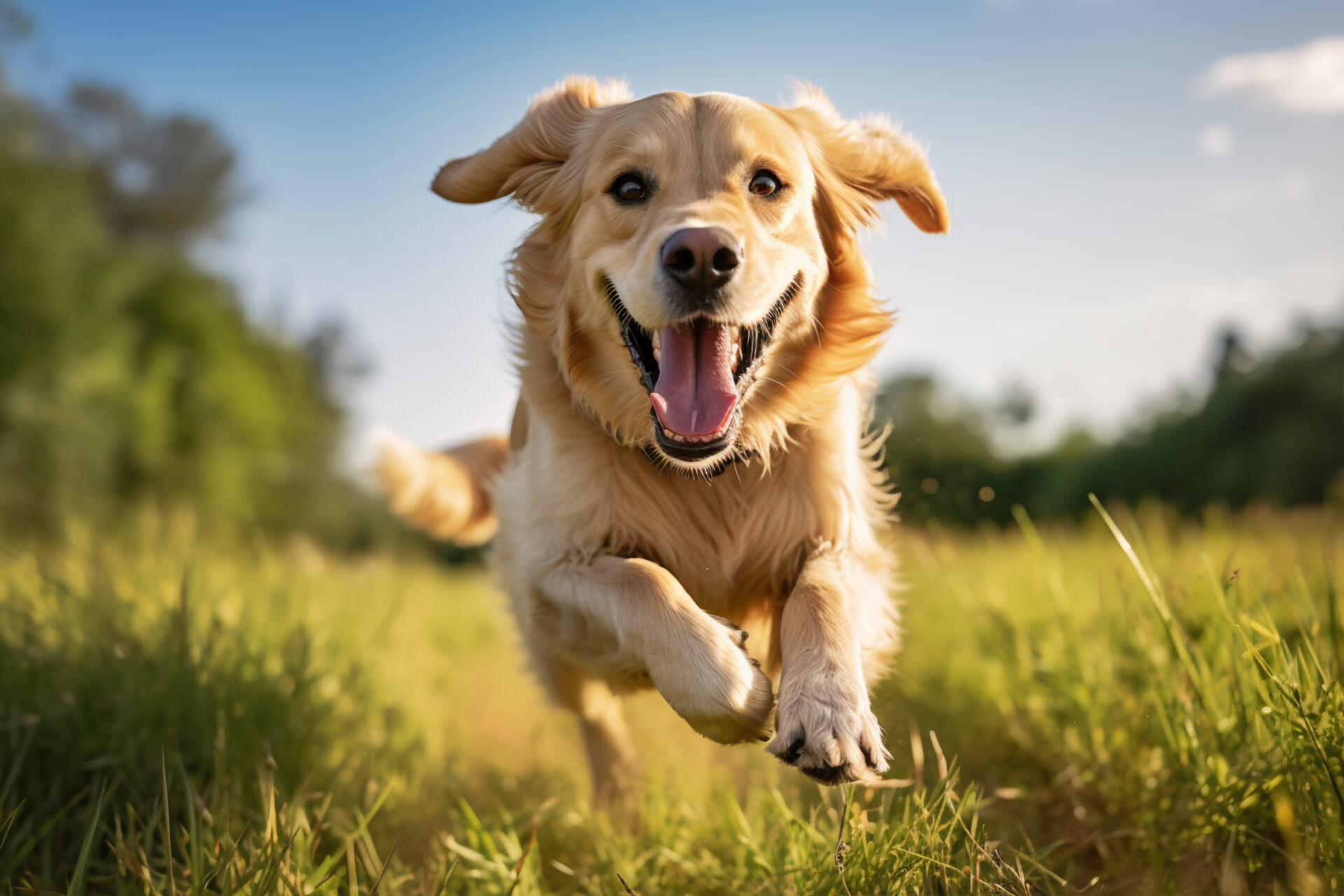 Cão da raça labrador olhando para a câmera